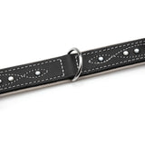 Sternfalbe Lederhalsband für Hunde