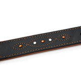 Sternfalbe Lederhalsband für Hunde