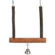 Vogel Trapezschaukel aus Holz mit Glocke