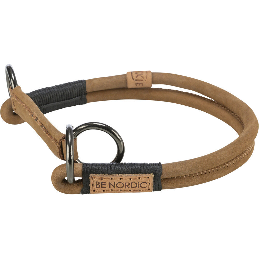 BE NORDIC Zug-Stopp Hundehalsband Leder