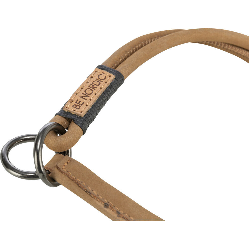 BE NORDIC Zug-Stopp Hundehalsband Leder