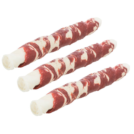 Denta Fun Marbled Beef Chewing Rolls – 17 cm, 3 Stk je 140g
