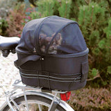 Hundefahrradkorb für Gepäckträger mit Kurzleine