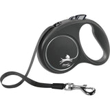 flexi BLACK DESIGN Gurtleine – S: 5 m, schwarz, bis zu 15kg