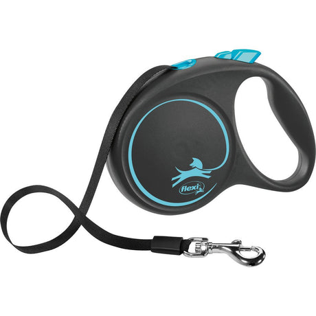 flexi BLACK DESIGN Gurtleine – L: 5 m, blau, bis zu 50kg