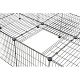 TRIXIE Freilaufgehege mit Abdeckung | Sicherer Auslauf für Kaninchen & Meerschweinchen – 152 × 38 × 72 cm, schwarz
