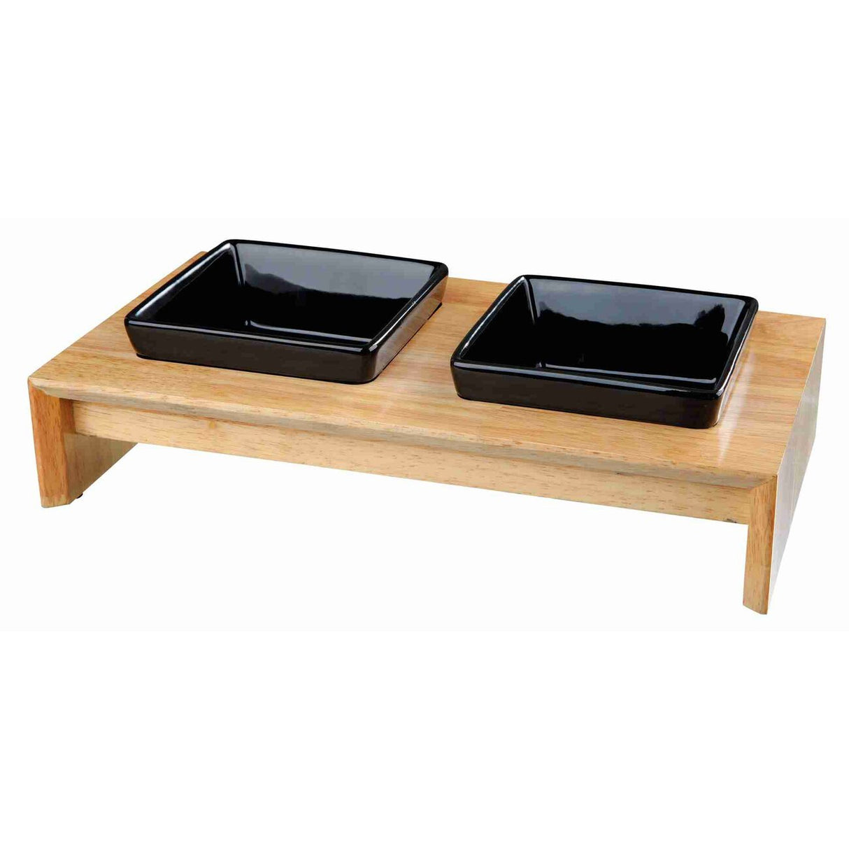 Futterstation mit Holzständer für Hunde und Katzen