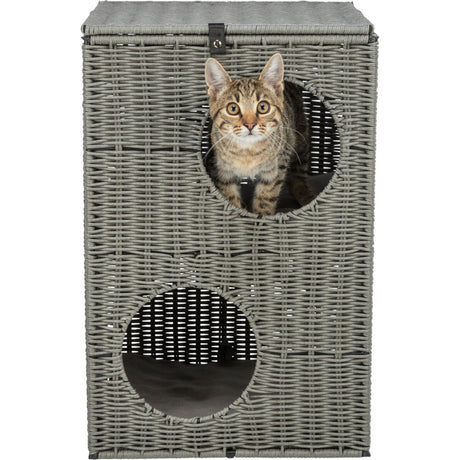 TRIXIE Höhle Amalia eckig outdoor - Katzenhöhle für draußen – 37 × 57 × 35 cm