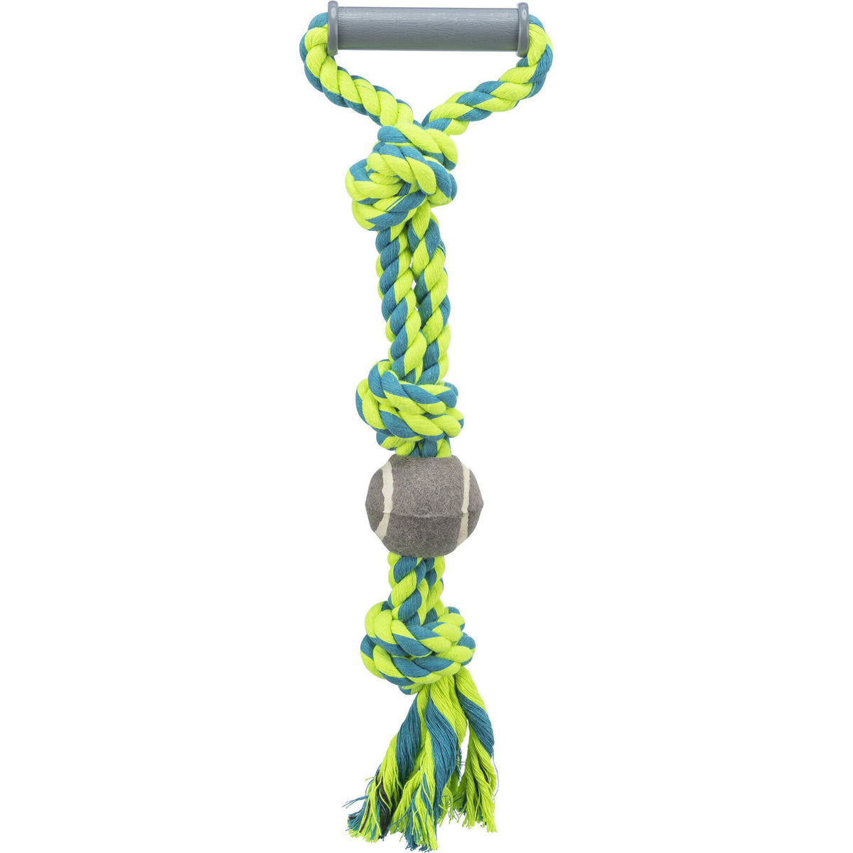 Hunde Greifer mit Tennis Ball - 50 cm / ø 6,5 cm / grau