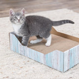 Katzen Kratzbett in bunter Holzoptik