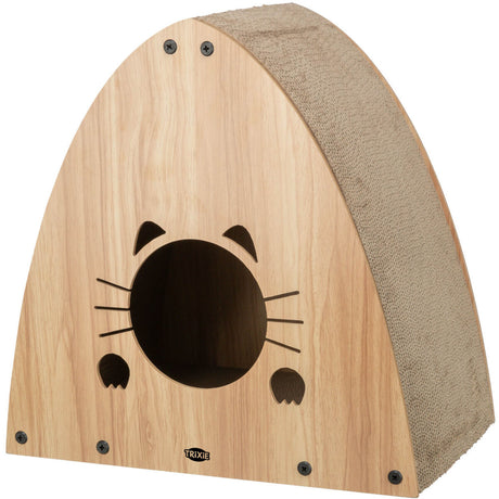 Katzen Kratzhaus aus Kratzpappe, MDF