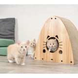 Katzen Kratzhaus aus Kratzpappe, MDF