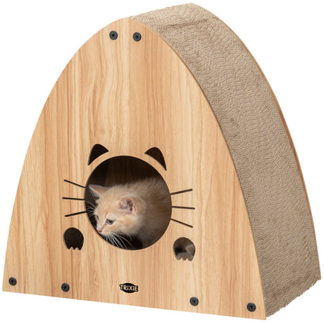 Katzen Kratzhaus aus Kratzpappe, MDF