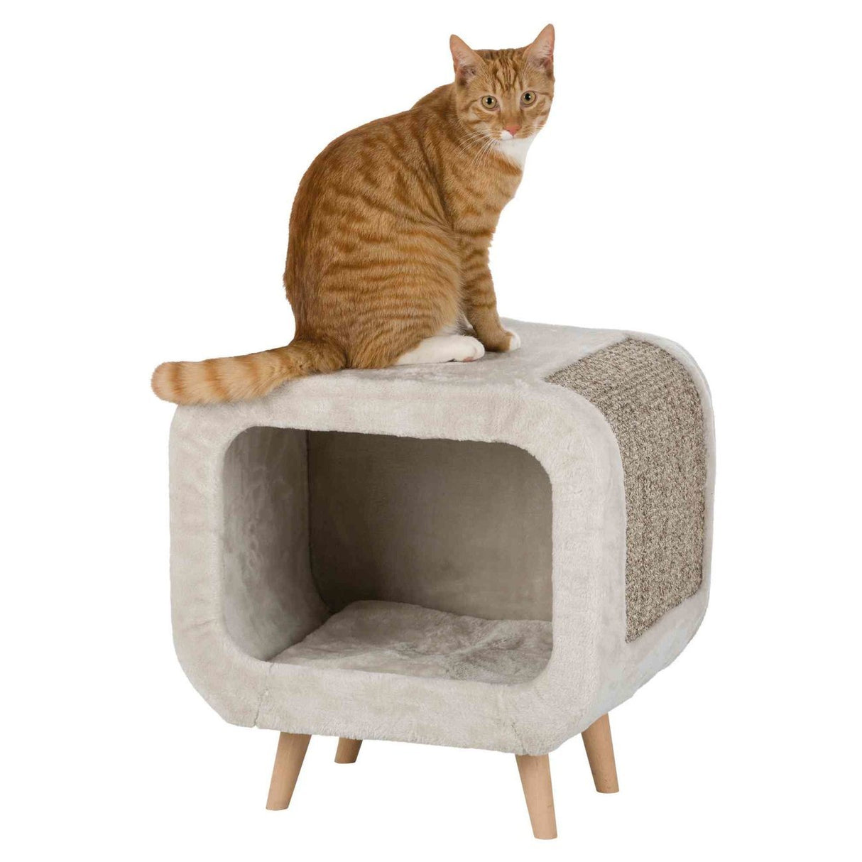 Katzen Kuschelhöhle Alicia mit Buchenholzfüßen