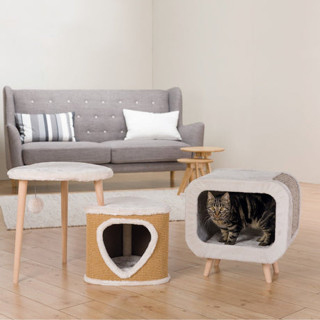 Katzen Kuschelhöhle Alicia mit Buchenholzfüßen