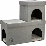 Katzenhöhle Kimy mit 2 Etagen Soft Edition – 76 × 72 × 37 cm