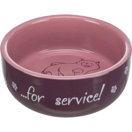 Keramiknapf für Katzen Thanks for Service! – 0,3 l/ø 11 cm