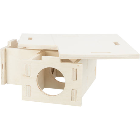 Kleintierhaus zum Stecken 3 Kammern aus Holz