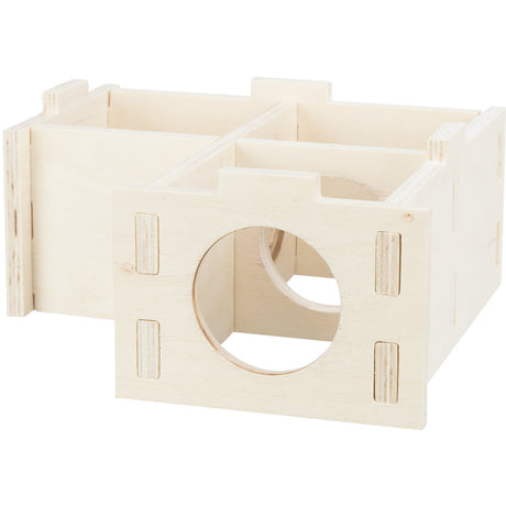 Kleintierhaus zum Stecken 3 Kammern aus Holz