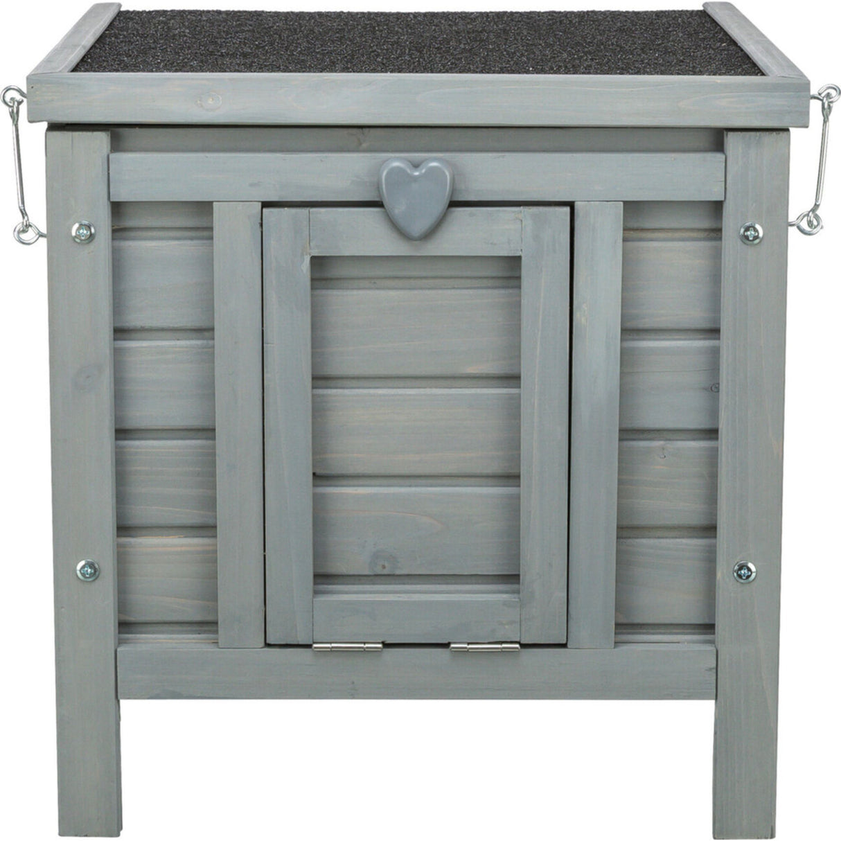 TRIXIE Kleintierhaus für Kaninchen & Meerschweinchen | Outdoor-Paradies – 42 × 43 × 51 cm, grau