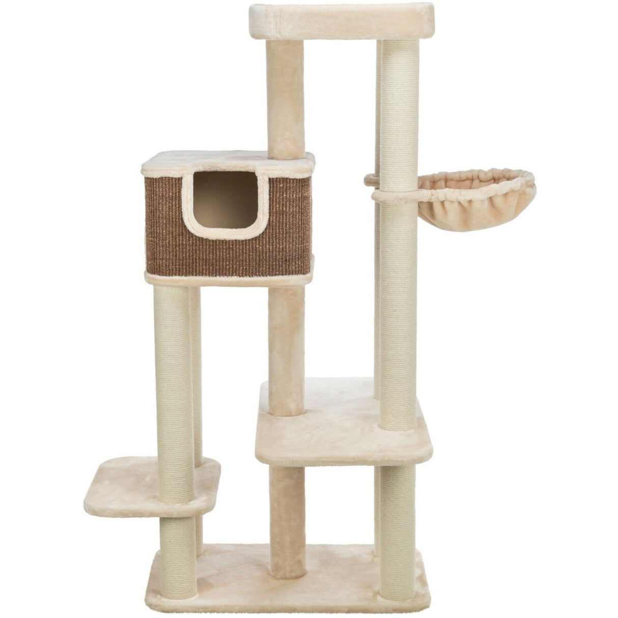 Kratzbaum Bertholo – 78 x 45 x 165 cm, creme/dunkelbraun