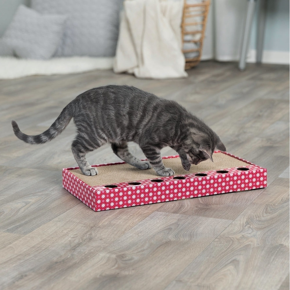 Trixie Kratzpappe für Katzen mit Spielzeug