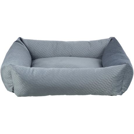Kuschelbett für Haustiere Alena eckig mit Samtbezug