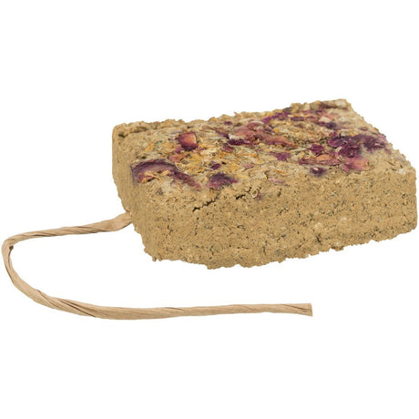 Lehmstein zum Nagen – 100 g, mit Blüten