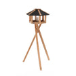 natura Vogel-Futterhaus Rund mit Ständer & Silo