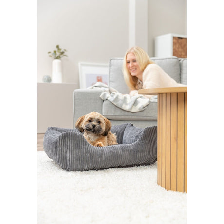 Orthopädisches Hundebett Vitalbett Jonna aus Cordplüsch