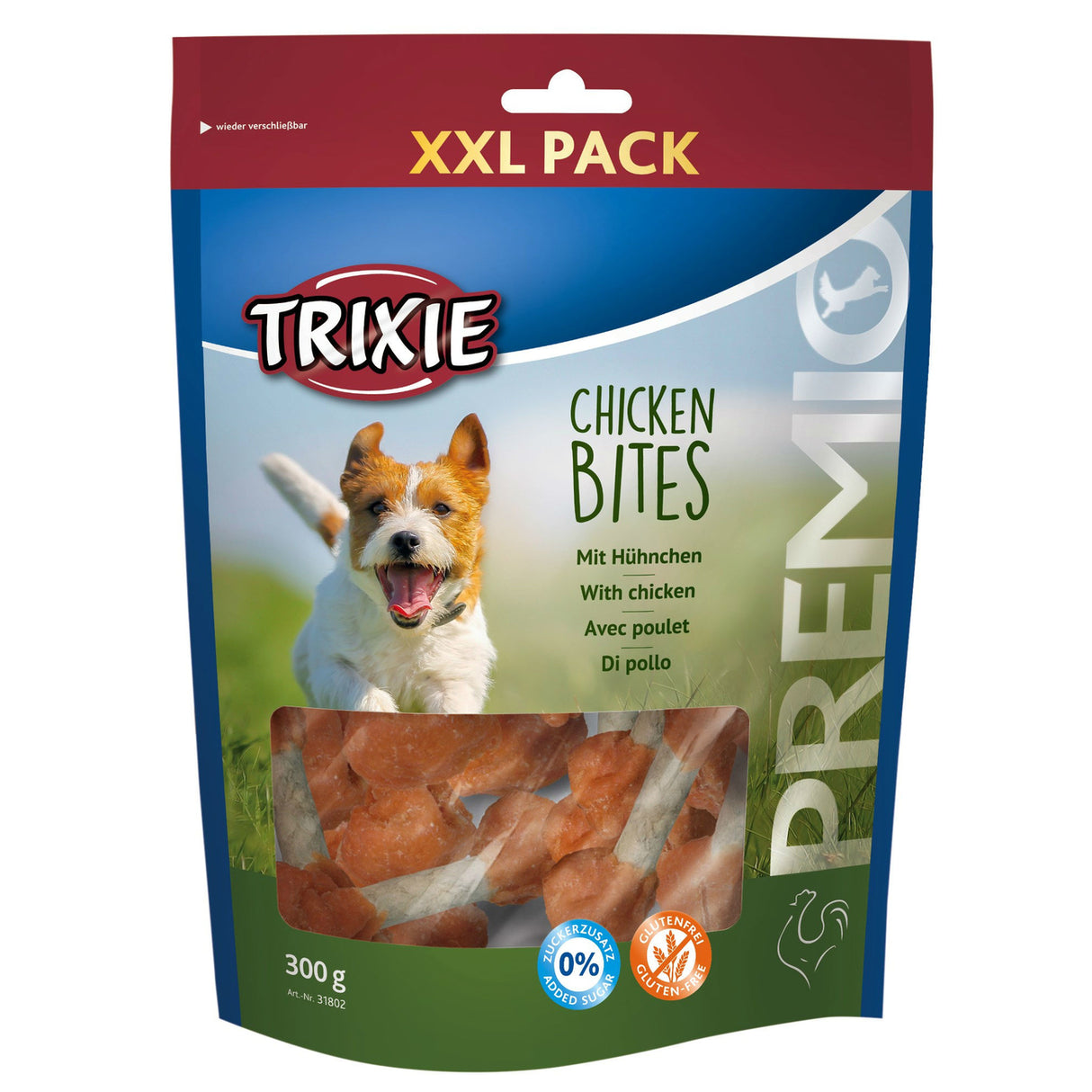 Trixie Premio Chicken Bites für Hunde – XXL Pack, 300 g