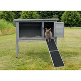 TRIXIE Rampe für Kleintiere – Bequemer Zugang zu Stall & Gehege – 20 × 50 cm, grau