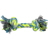 Hunde Spieltau Baumwolle – 28 cm, 150 g, grau/grün/lime