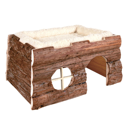 Trixie Tilde Kleintier Haus mit Kuschelbett – 39 x 29 x 20 cm