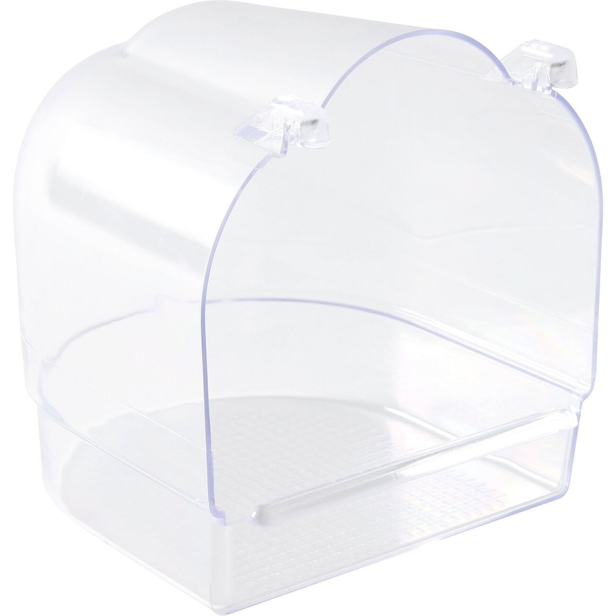Vogel Badehaus transparent – transparent, 14x15x15 cm