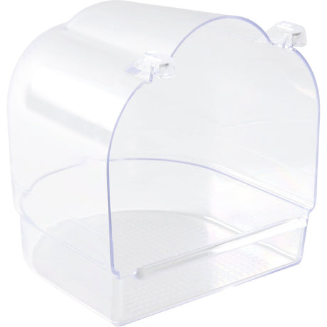 Vogel Badehaus transparent – transparent, 14x15x15 cm