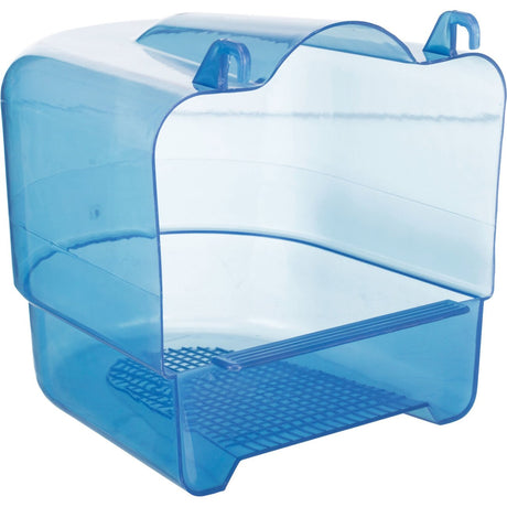 Vogelbad transparent – 15×16×17 cm, blau