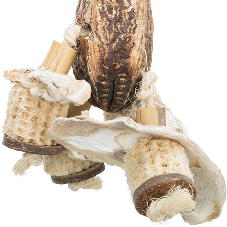 Vogelspielzeug mit Bambus und Muscheln