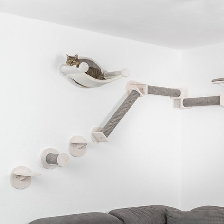 Katzen Kletterstufen zur Wandmontage mit Sisal