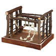 Vogel Spielplatz aus Naturholz, groß – 35 x 29 x 25 cm