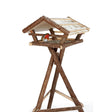 Vogelhaus Naturholz mit Ständer