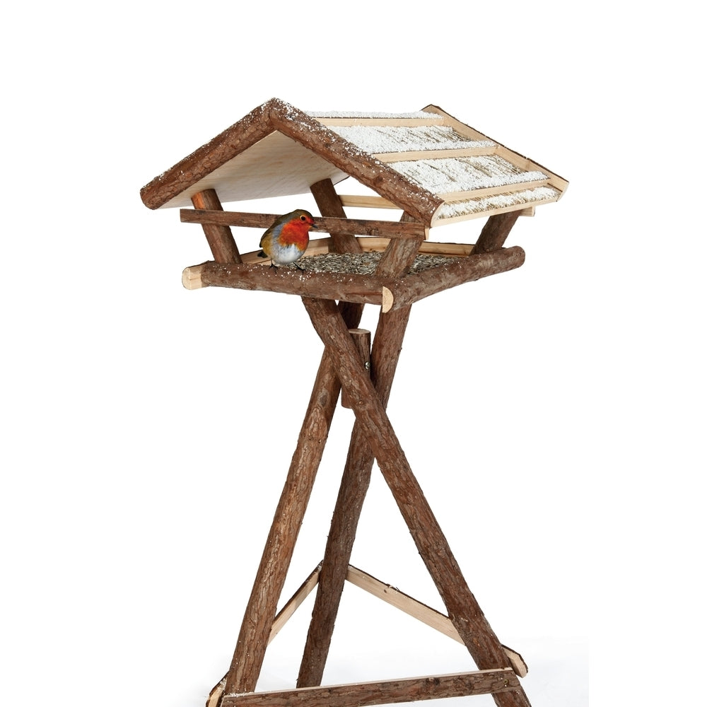 Vogelhaus Naturholz mit Ständer
