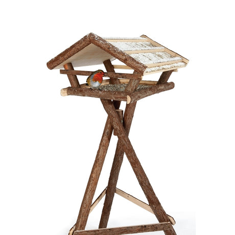 Vogelhaus Naturholz mit Ständer
