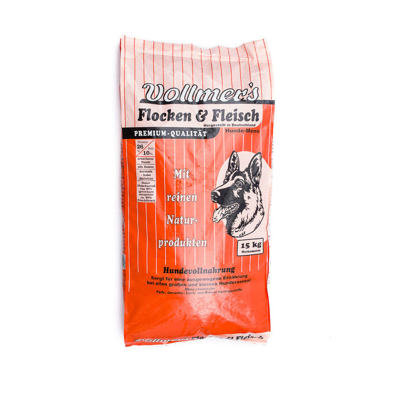 Vollmers Flocken & Fleisch Hundefutter – 15kg
