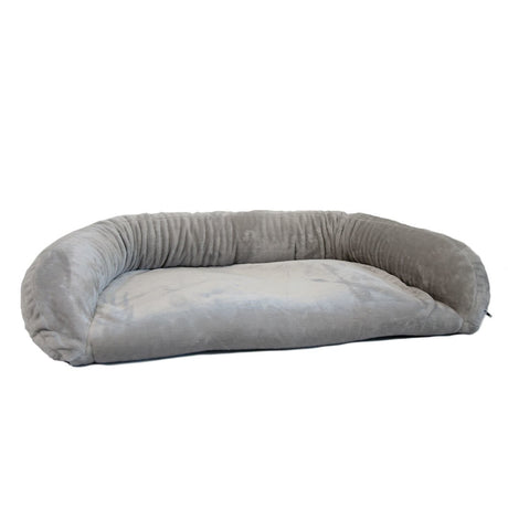 Sofadecke für Hunde aus Plüsch – M: 130 x 95 cm, hellgrau, Plüsch