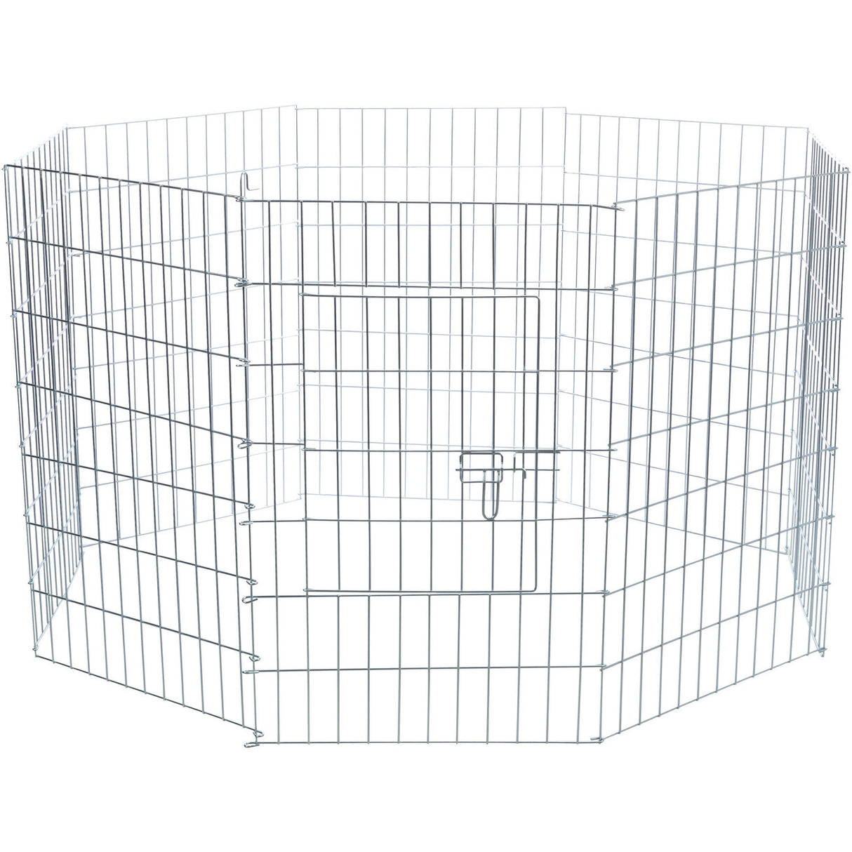 Welpengehege Freigehege für Welpen, Welpenauslauf, Hundefreilauf – 8 Gitter, Element 61 × 91 cm, Maße: ø 154 × 91 cm