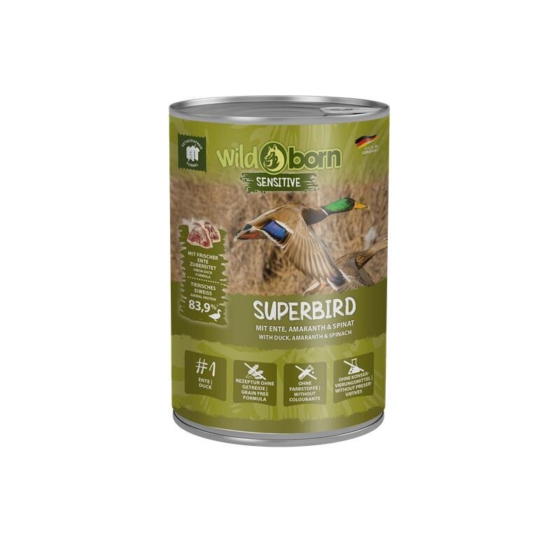 Nassfutter Superbird für Hunde – 6 x 400 g