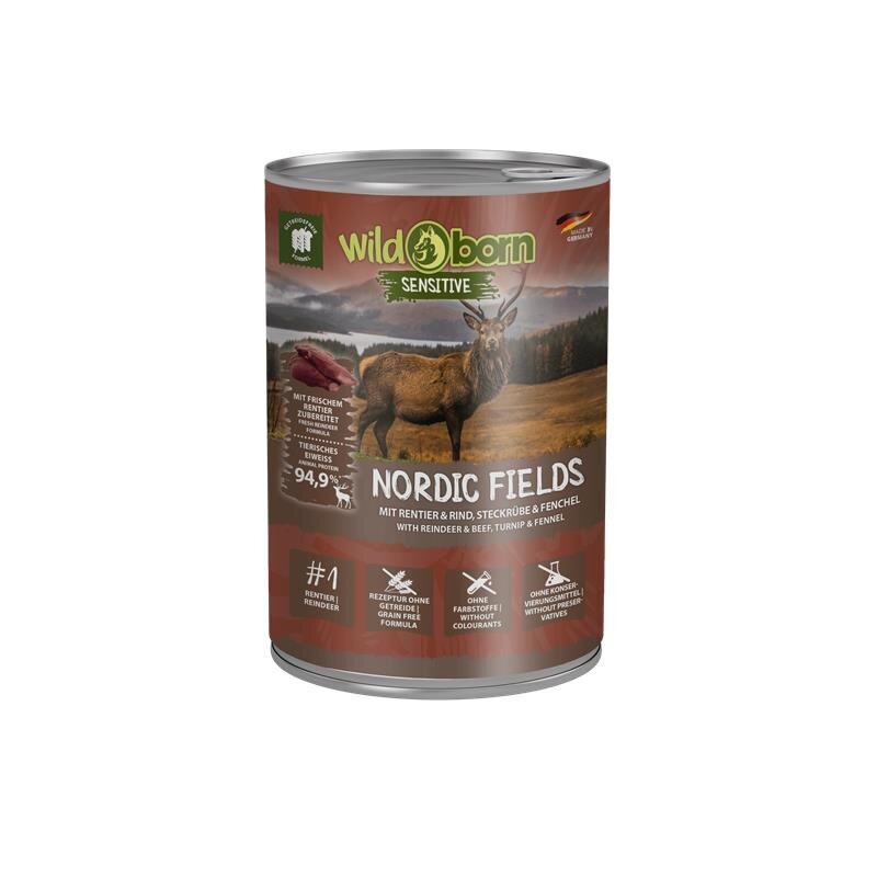 Nordic Fields Nassfutter für Hunde – 6 x 400 g