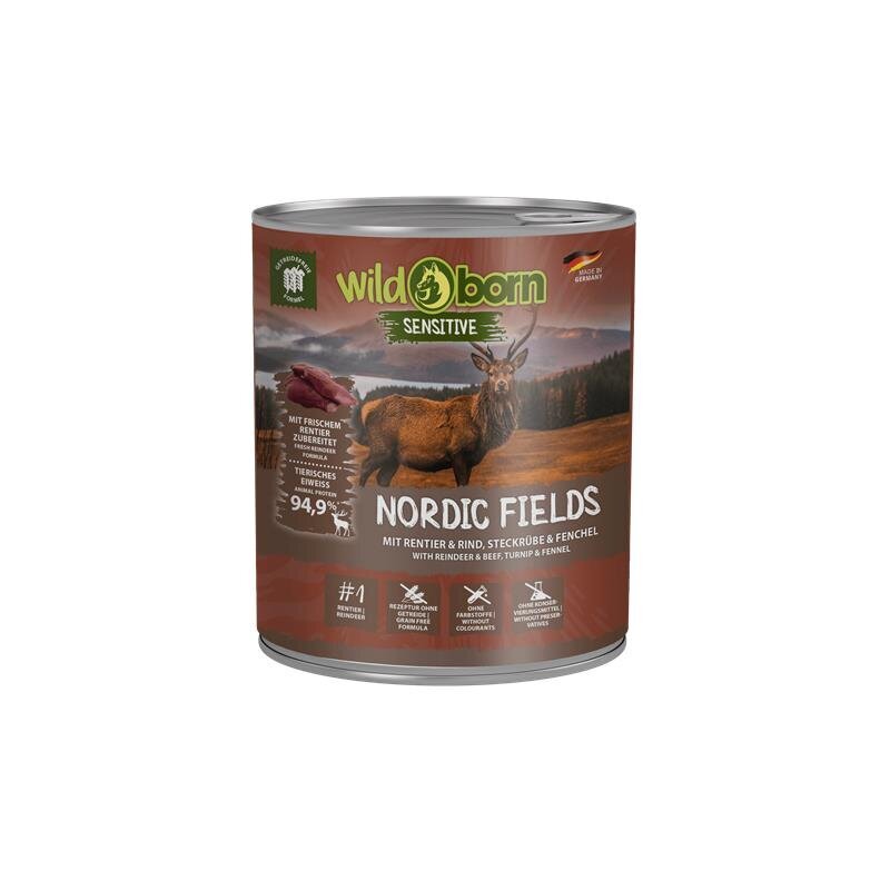 Nordic Fields Nassfutter für Hunde – 6 x 800 g