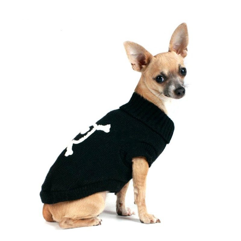Hunde Strickpullover Totenkopf